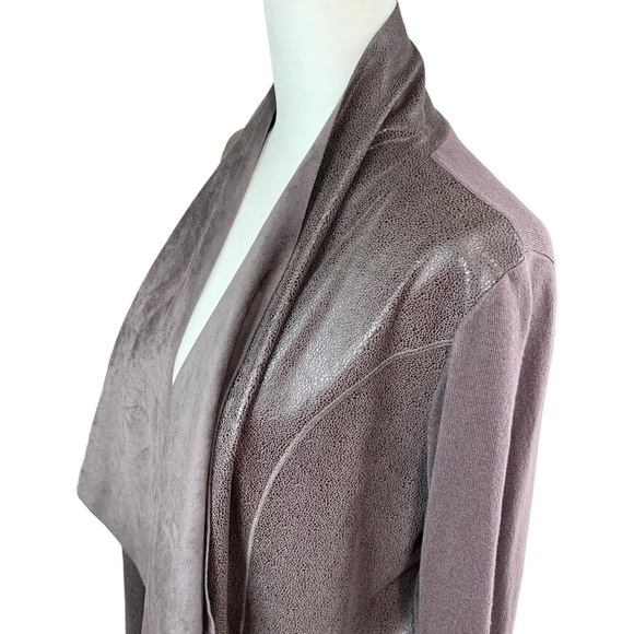 INC International Concepts Faux Suede Waterfall Blazer - Picture 4 of 10